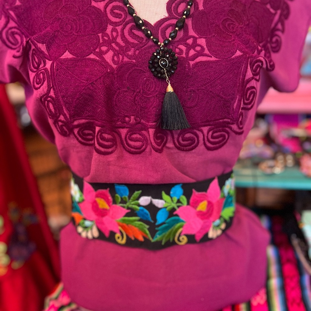 Elegant Purple Embroidered Blouse